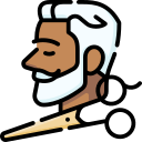 Professional barber grooming tools icon